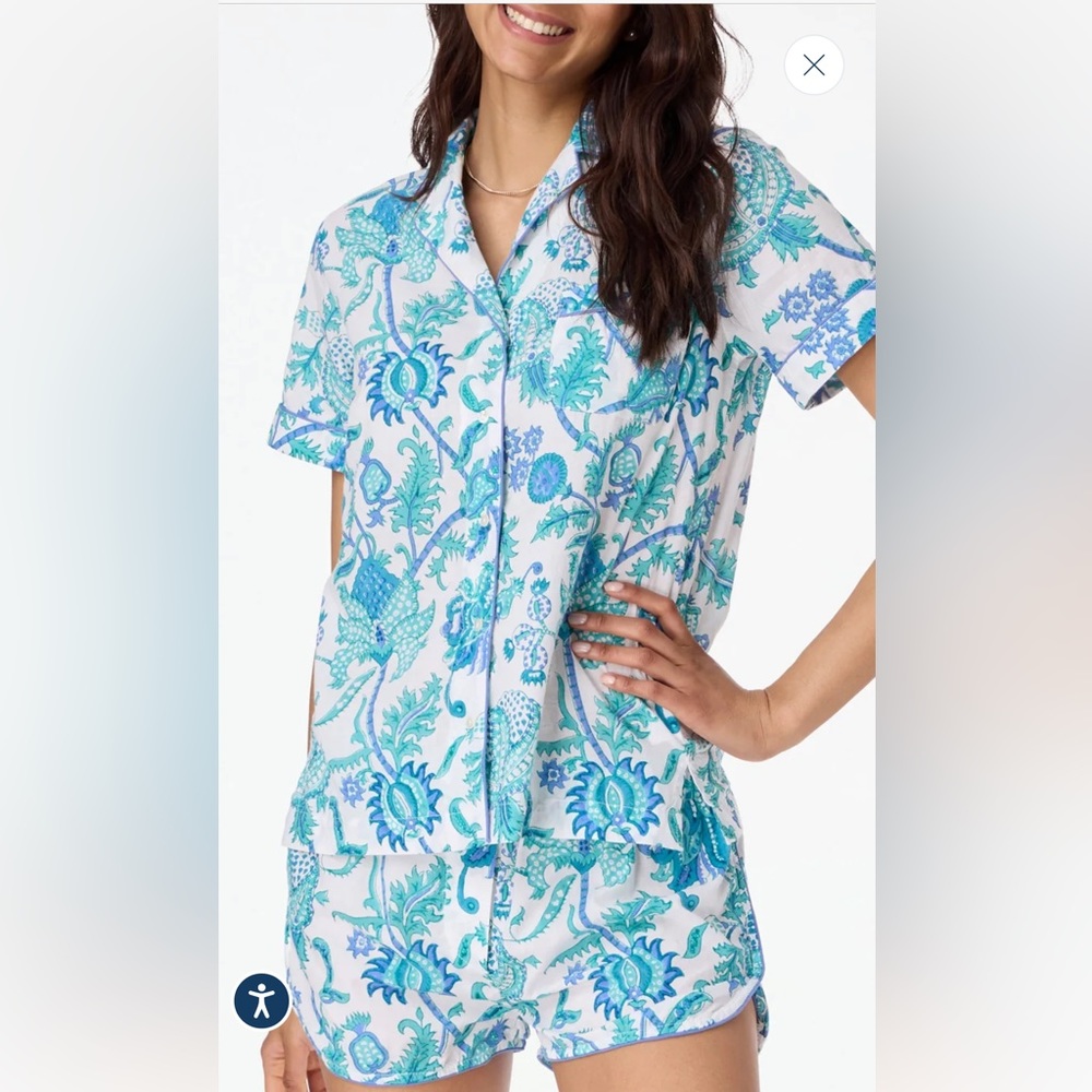 NWOT Roller Rabbit Amanda Lulu pajama set size small